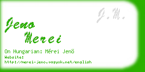 jeno merei business card