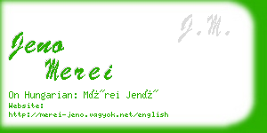 jeno merei business card